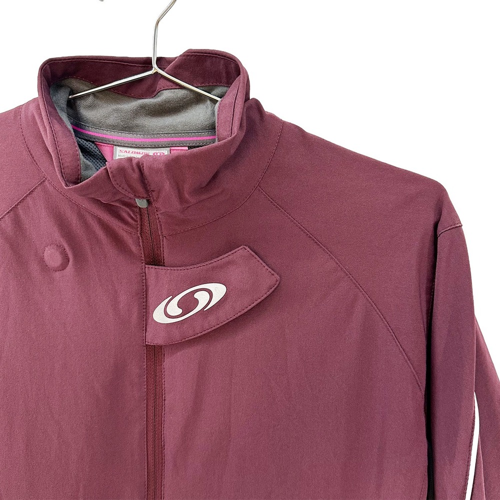 SALOMON Women's Full Zip Soft Shell‎ Nylon Jacket • Large • Burgundy, maroon - Picture 2 of 10